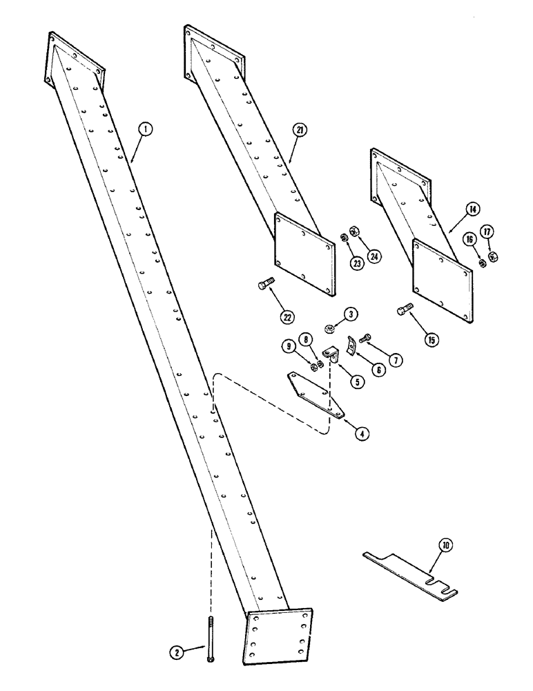 Схема запчастей Case IH 700-SERIES - (10) - BEAM, SHEAR BOLT AND CUSHION TRIP 
