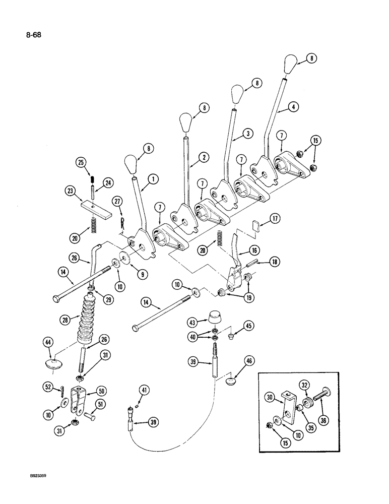 Схема запчастей Case IH 9250 - (8-068) - REMOTE HYDRAULIC CONTROL (08) - HYDRAULICS