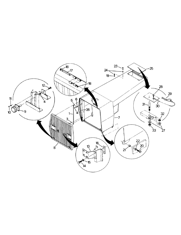 Схема запчастей Case IH KP-525 - (06-02) - HOOD & GRILLE (12) - FRAME