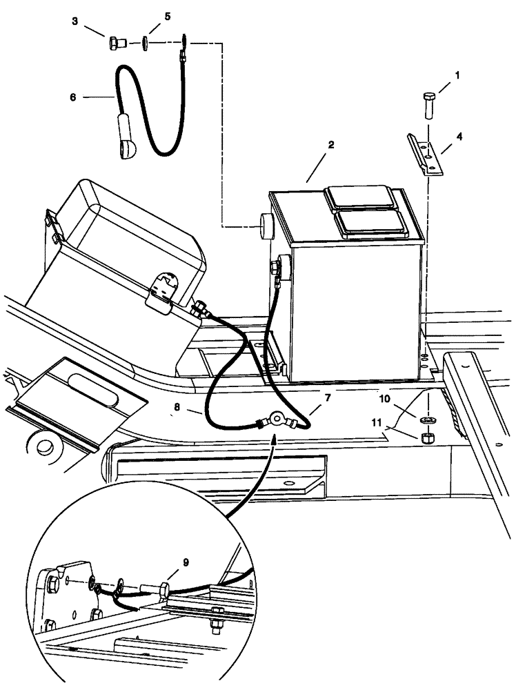 Схема запчастей Case IH SCOUT XL - (55.301.02[02]) - BATTERY - DIESEL ENGINE (55) - ELECTRICAL SYSTEMS