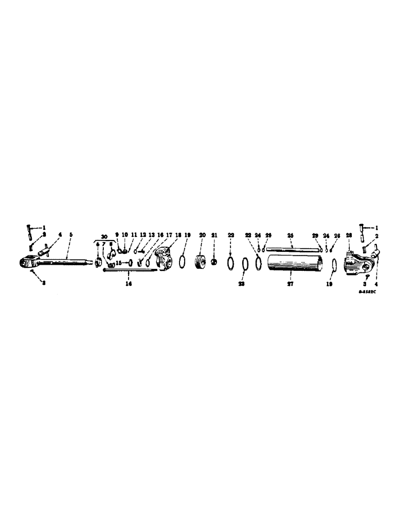 Схема запчастей Case IH 100 - (10-21) - HYDRAULICS, HYDRAULIC CYLINDER, 2-1/2 X 8 INCHES (07) - HYDRAULICS