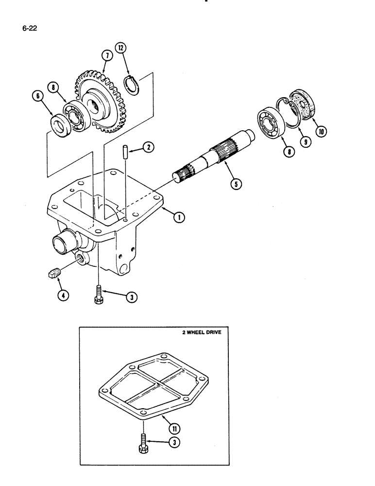 Схема запчастей Case IH 275 - (6-22) - MFD PTO (06) - POWER TRAIN