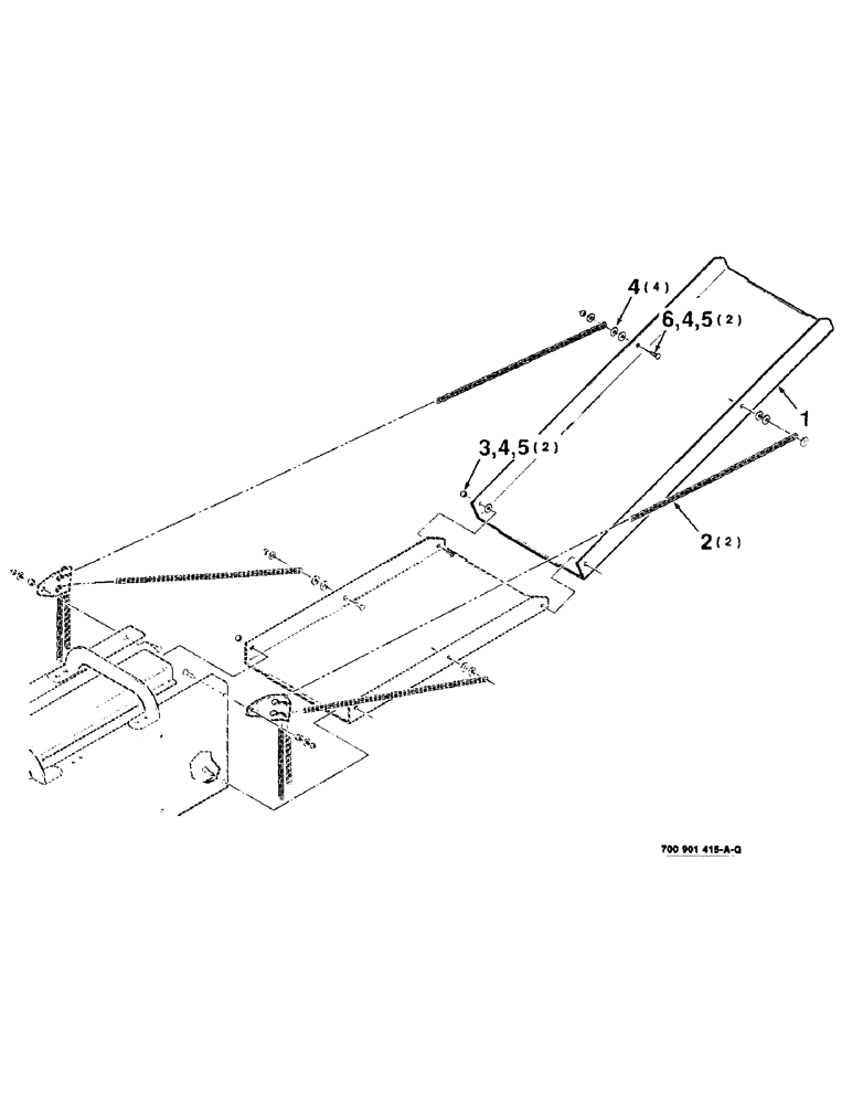 Схема запчастей Case IH 8545 - (9-22) - BALE CHUTE EXTENSION KIT, (HK40417 BALE CHUTE EXTENSION KIT COMPLETE) Decals & Attachments