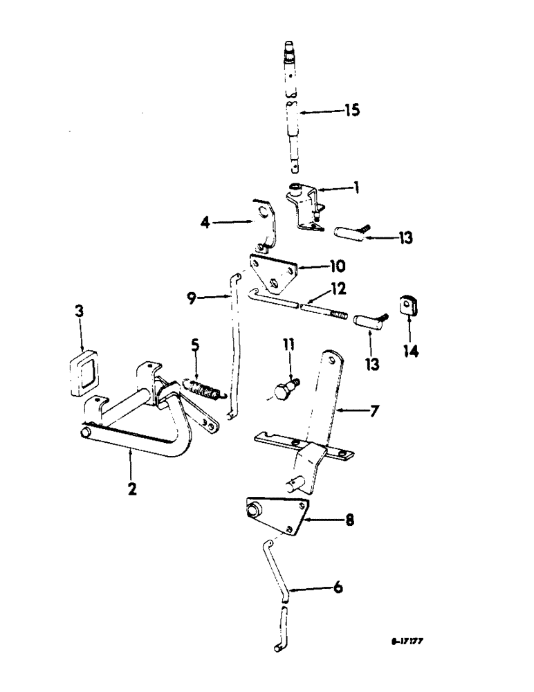 Схема запчастей Case IH 2544 - (H-08) - CONTROLS, FOOT PEDAL ACCELERATOR Controls