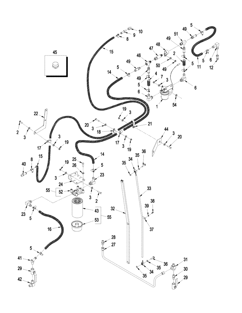 Схема запчастей Case IH STEIGER 435 - (03-03) - FUEL LINES, STEIGER 385 / 435 & 485 (03) - FUEL SYSTEM