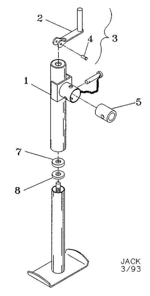 Схема запчастей Case IH CRUMBLER - (39.110.01) - 5000# JACK (39) - FRAMES AND BALLASTING
