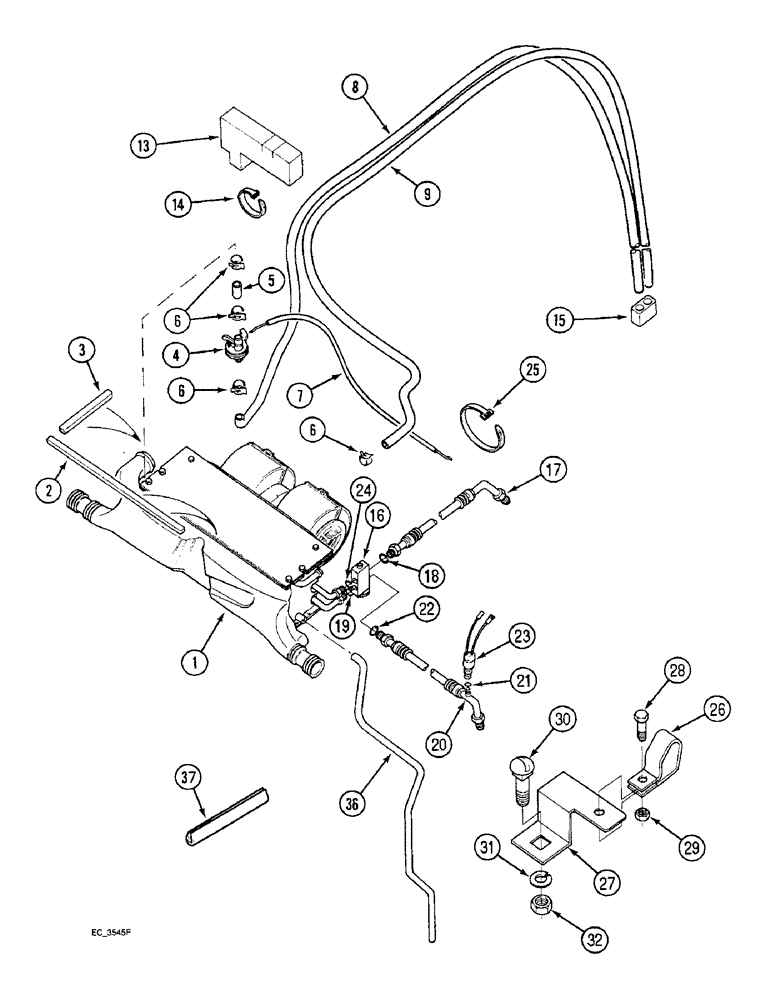 Схема запчастей Case IH 4230 - (9-056) - CAB, AIR CONDITIONING PIPES, MODELS 4210 AND 4230 ONLY (09) - CHASSIS/ATTACHMENTS