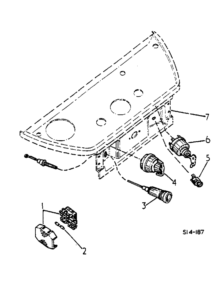 Схема запчастей Case IH 574 - (08-26) - ENGINE CONTROLS AND SWITCHES (06) - ELECTRICAL