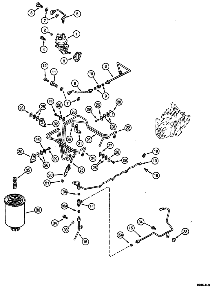 Схема запчастей Case IH 8860 - (10-60) - FUEL INJECTION SYSTEM (USE WITH PUMP J935669) (4-390 EMISSIONS CERTIFIED ENGINE) (10) - ENGINE