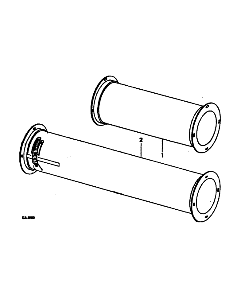 Схема запчастей Case IH 48 - (B-19) - TELESCOPING BLOWER PIPE 