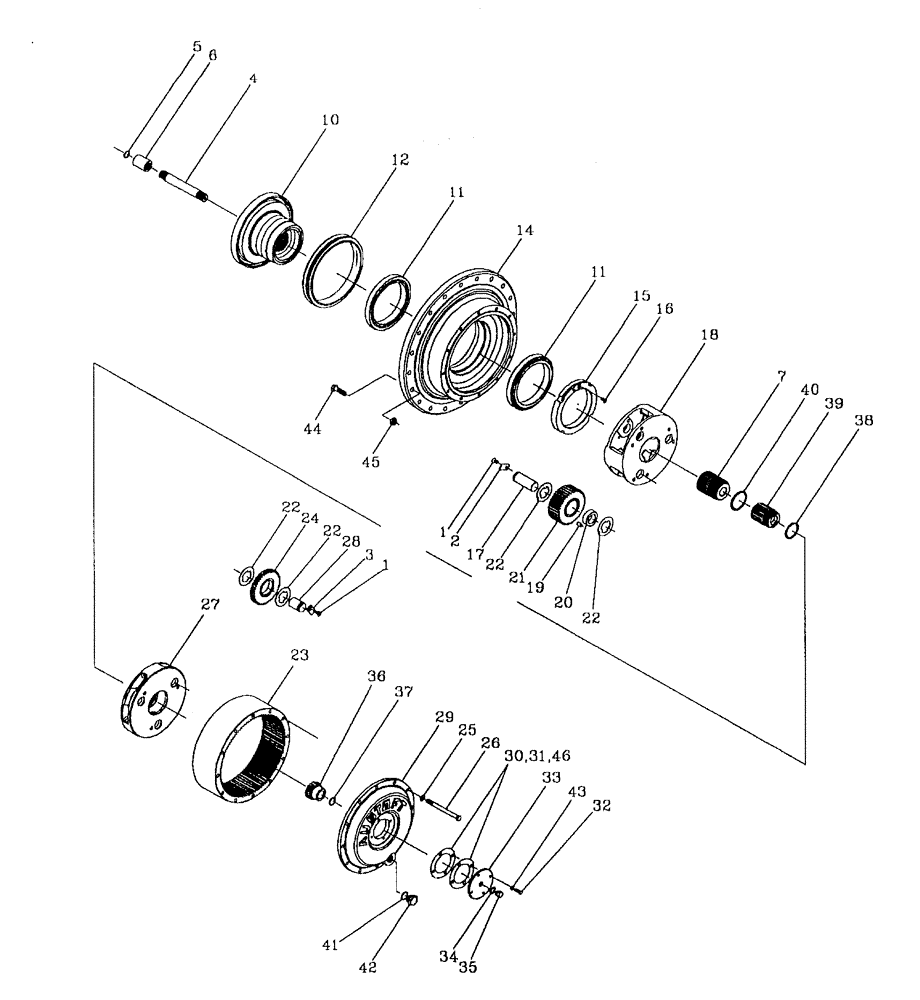 Схема запчастей Case IH 7700 - (A09[03]) - EPICYCLIC HUB SERIES 60 39:1 Mainframe & Functioning Components