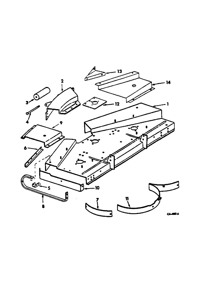 Схема запчастей Case IH 3260 - (E-32) - 3260 ROTARY MOWER, MAIN FRAME 