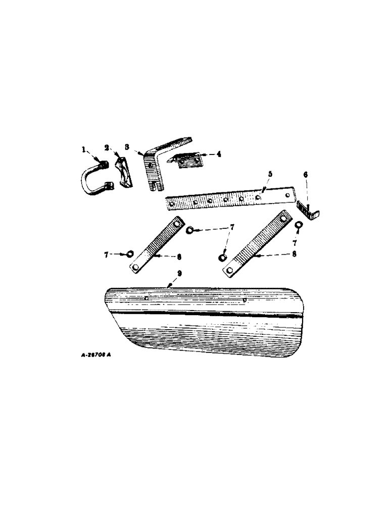 Схема запчастей Case IH 259 - (N-6[A]) - CULTIVATOR SHIELD FOR PIPE BEAMS 
