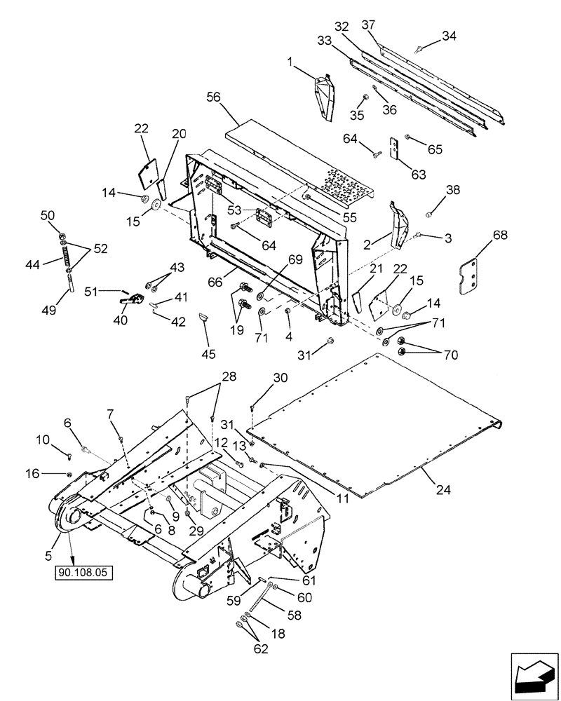 Схема запчастей Case IH 2588 - (60.110.16) - FEEDER - HOUSING AND ADAPTER (60) - PRODUCT FEEDING