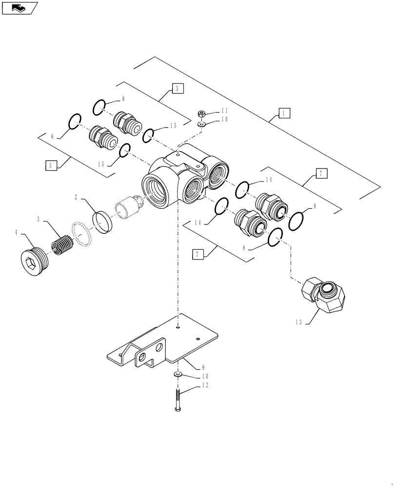 Схема запчастей Case IH STEIGER 400 - (35.962.03) - VALVE - COOLER BYPASS (35) - HYDRAULIC SYSTEMS