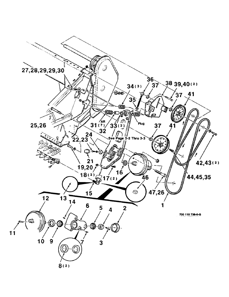 Схема запчастей Case IH 8360 - (2-20) - SICKLE DRIVE ASSEMBLY (09) - CHASSIS
