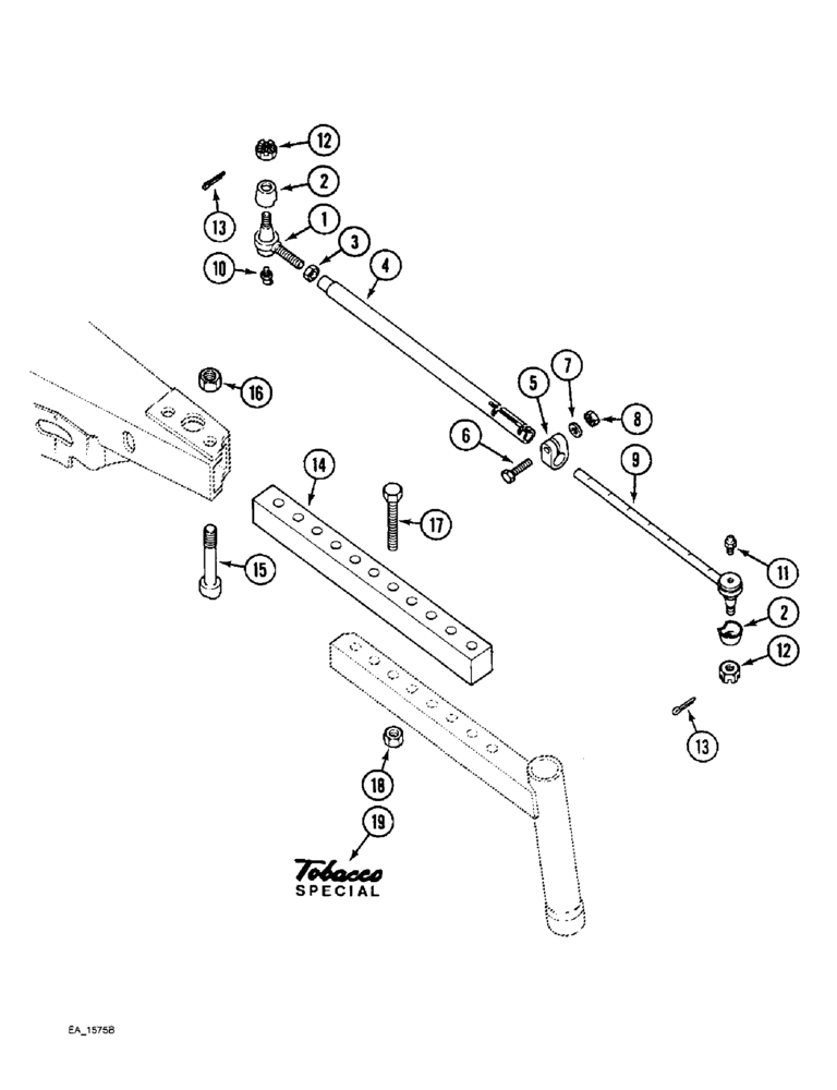 Схема запчастей Case IH 3230 - (5-032) - FRONT AXLE EXTENSION, TOBACCO SPECIAL, (3230) (05) - STEERING