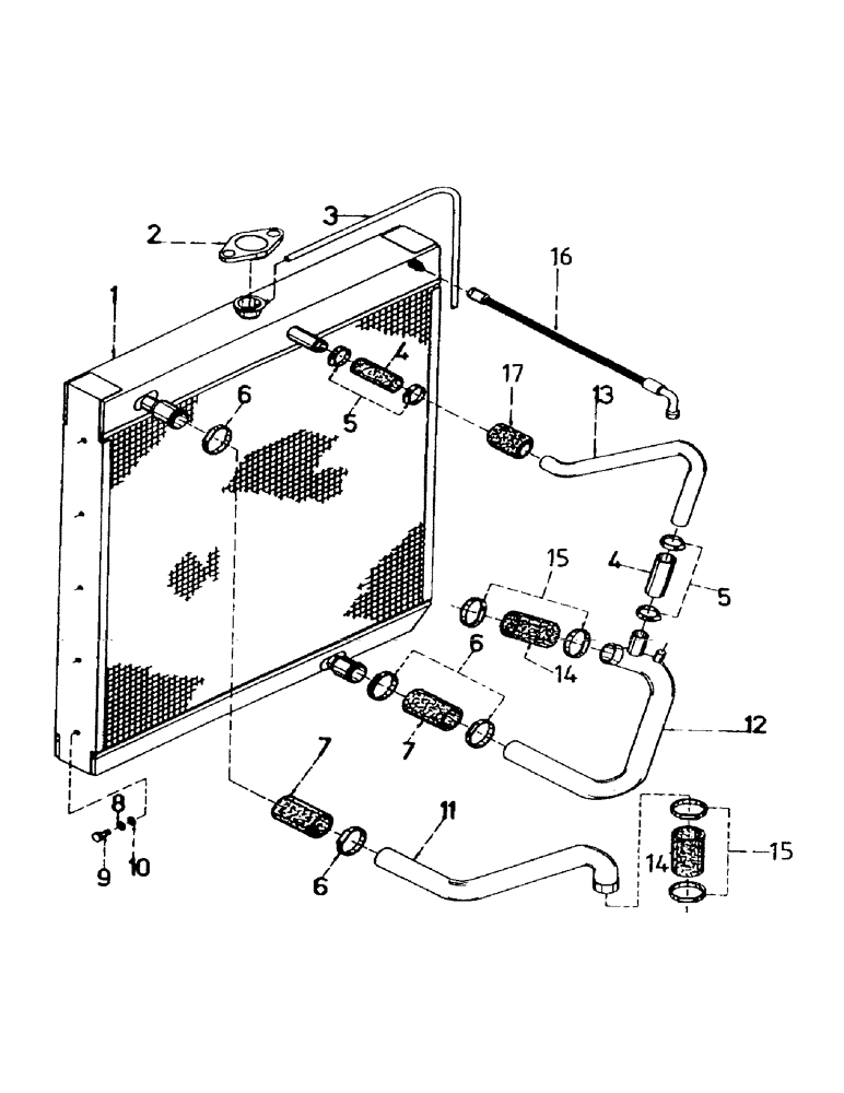Схема запчастей Case IH 7700 - (C02-02) - WATER RADIATOR, 108 Engine & Engine Attachments