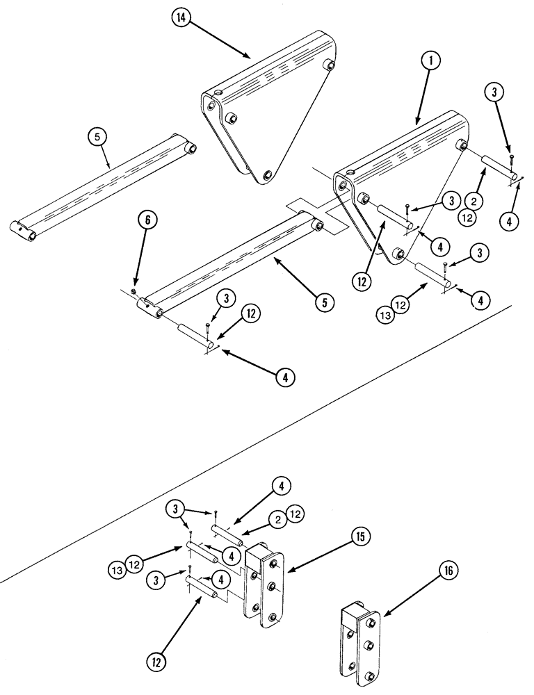 Схема запчастей Case IH 520 - (9-06) - LINKAGE, SELF-LEVELING / STANDARD (09) - CHASSIS/ATTACHMENTS