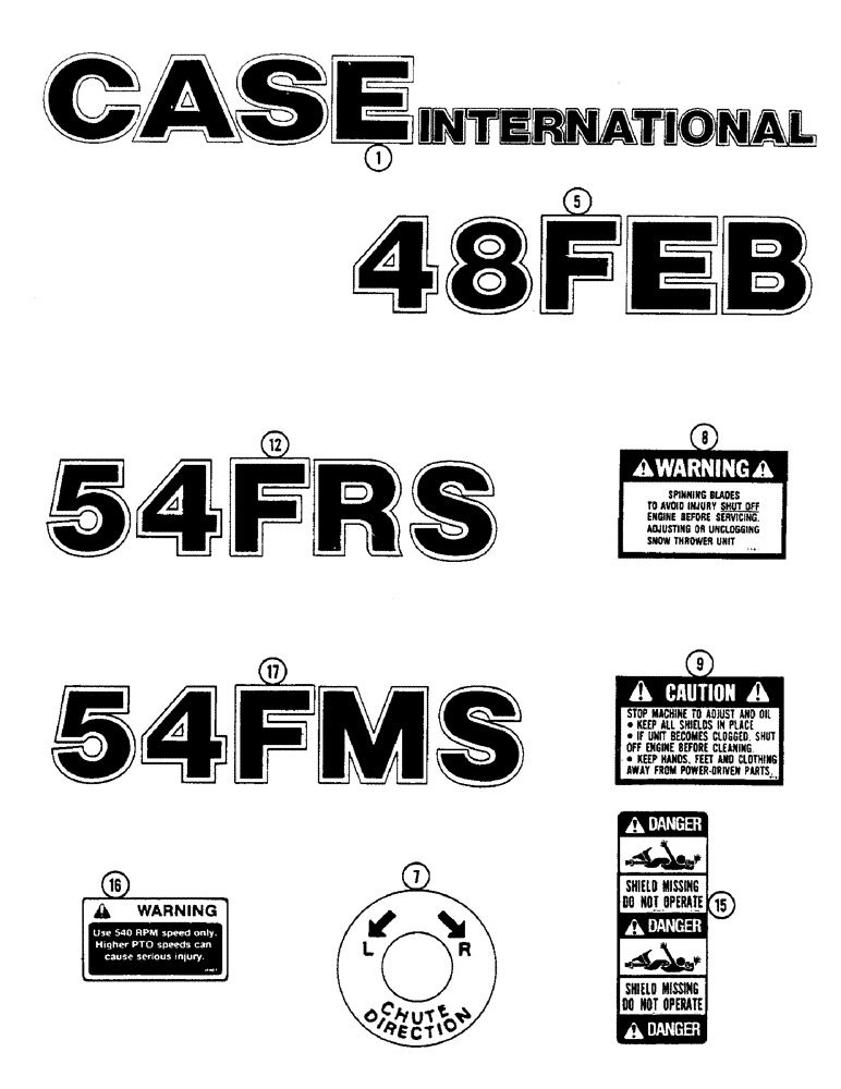 Схема запчастей Case IH 54FMS - (56) - DECALS 