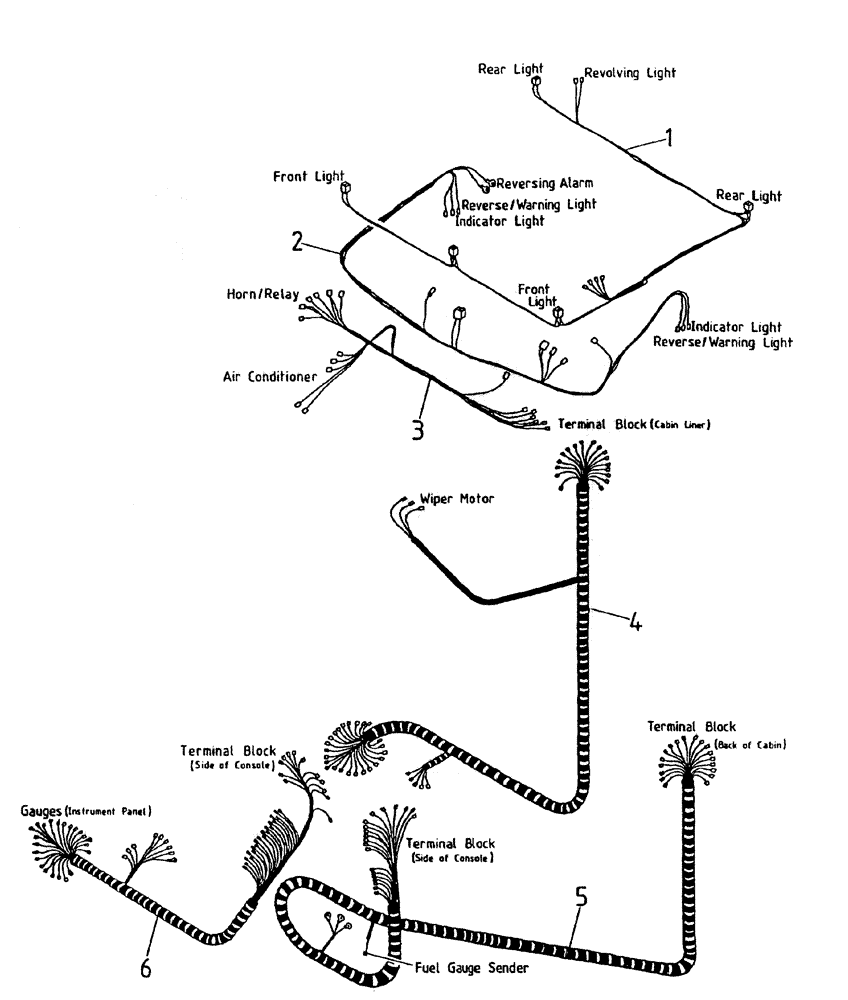 Схема запчастей Case IH 7700 - (C05-15) - CABIN WIRING, UP TO AND INCLUDING SERIAL #7907 Engine & Engine Attachments