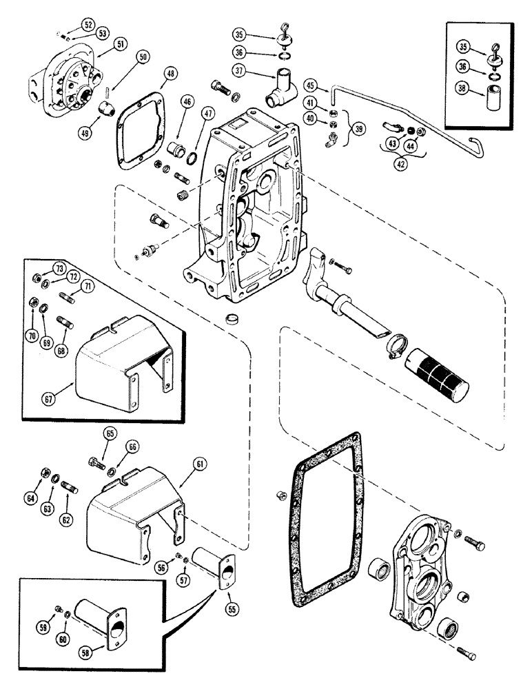 Схема запчастей Case IH 870 - (217A) - P.T.O. HOUSING (06) - POWER TRAIN