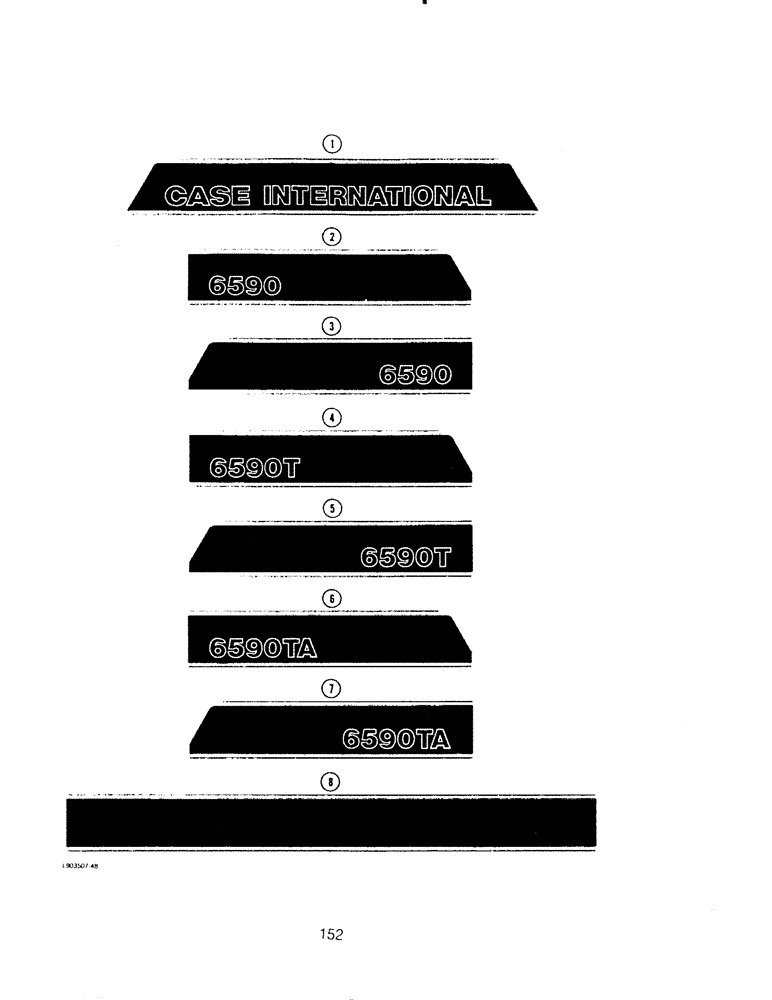 Схема запчастей Case IH 6590 - (152) - DECALS 