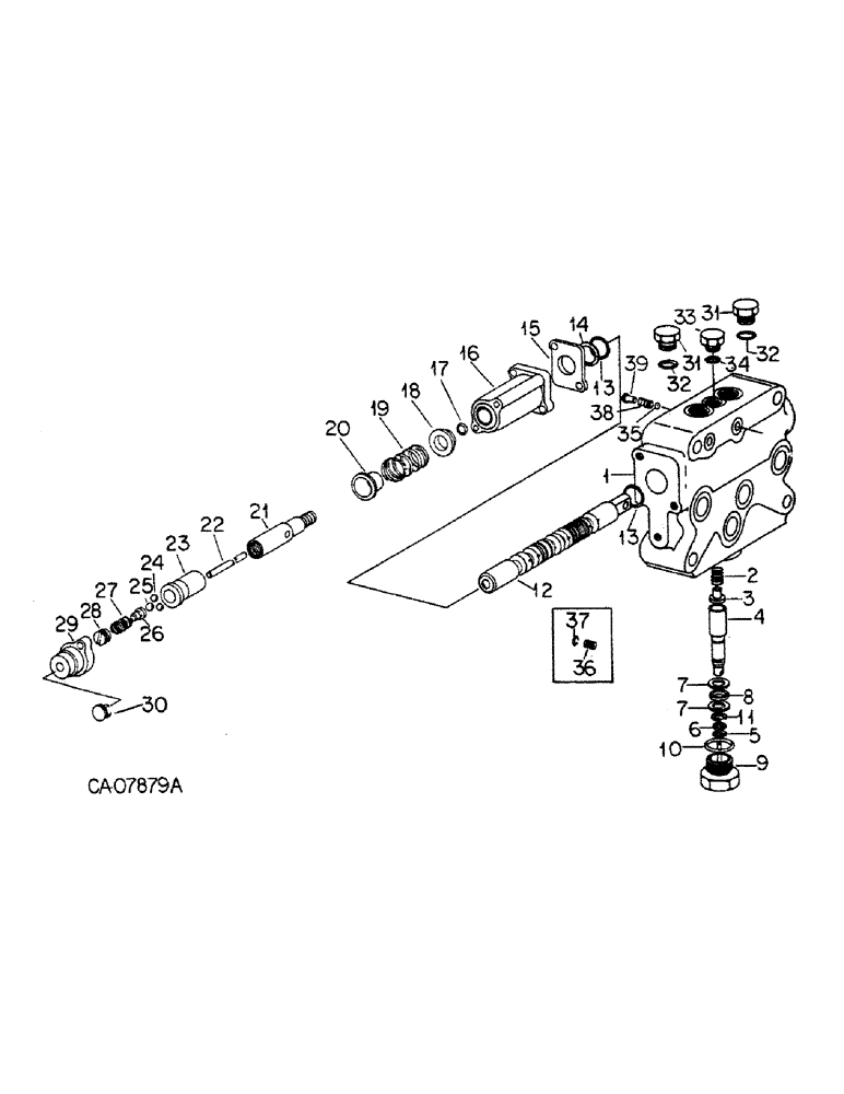 Схема запчастей Case IH 5488 - (10-25) - HYDRAULICS, MOTOR CONTROL VALVE CLOSE CENTER (07) - HYDRAULICS