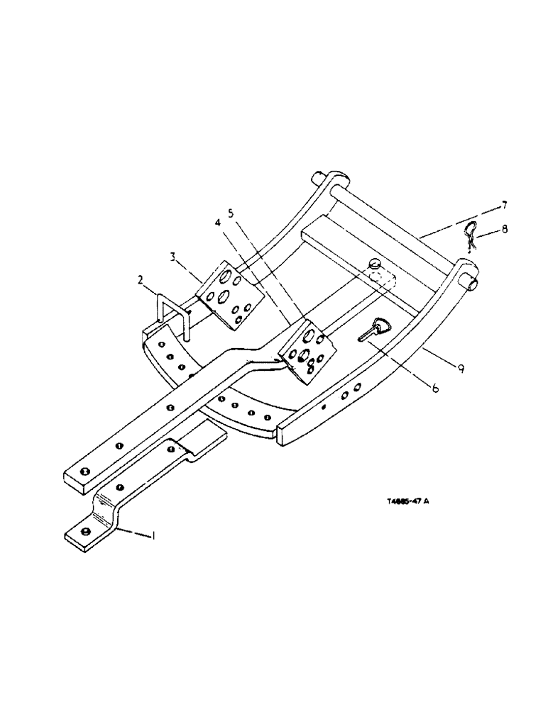 Схема запчастей Case IH 434 - (7-20) - DRAWBAR ATTACHMENTS, 3070839R92, 3070841R92, 3070842R92 - HIGH CLEARANCE (88) - ACCESSORIES
