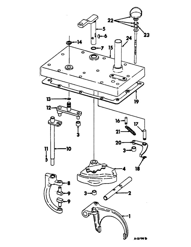 Схема запчастей Case IH 21206 - (H-05) - CONTROLS, GEAR SHIFT MECHANISM, RANGE TRANSMISSION Controls
