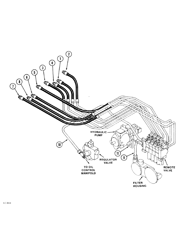 Схема запчастей Case IH 2096 - (1-014) - PICTORIAL INDEX, REMOTE HYDRAULICS (00) - PICTORIAL INDEX