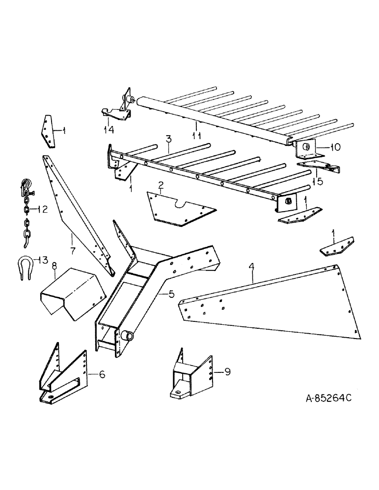 Схема запчастей Case IH 2400 - (B-03) - HITCH AND PICKUP COVER (37) - HITCHES, DRAWBARS & IMPLEMENT COUPLINGS