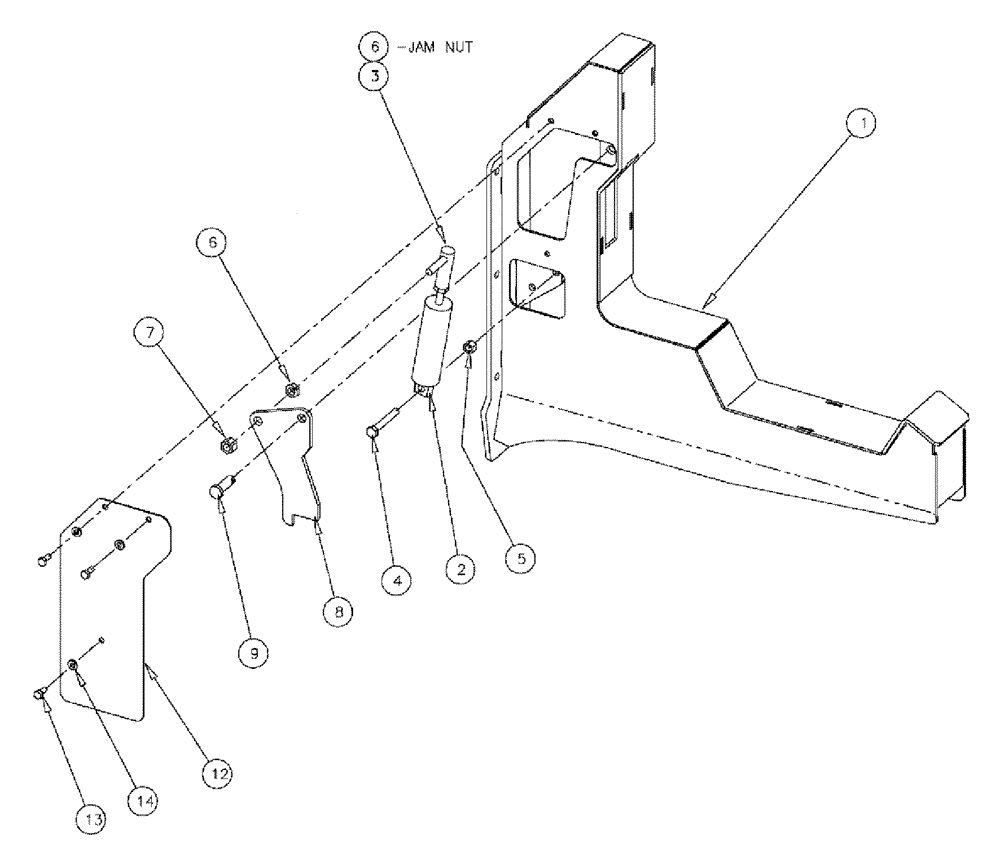 Схема запчастей Case IH 810 - (04-030) - CRADLE ASSEMBLY RH, "SERIAL #6700 AND LATER" Boom Group