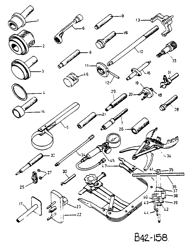 Схема запчастей Case IH 2400 - (12-84) - SERVICE TOOLS, 3055217R1 Power