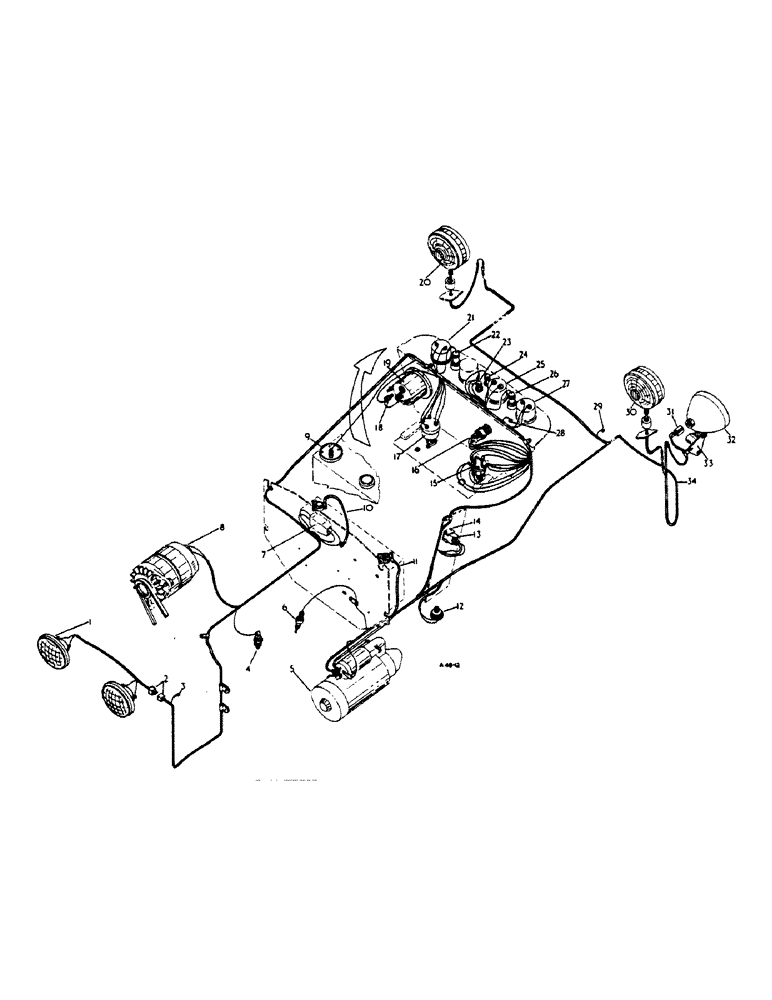 Схема запчастей Case IH 444 - (3-40) - ELECTRICAL SYSTEM USA/CANADA (04) - ELECTRICAL SYSTEMS