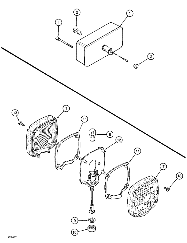 Схема запчастей Case IH 2022 - (4-58) - WARNING LAMPS (06) - ELECTRICAL SYSTEMS