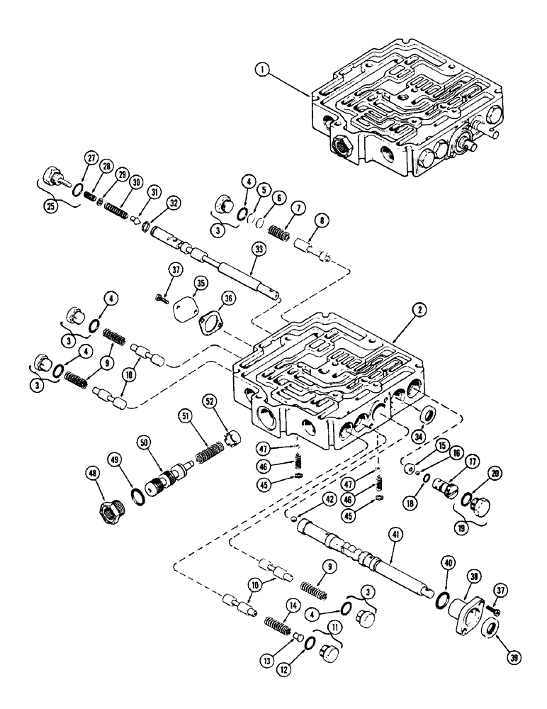 Схема запчастей Case IH 2470 - (300) - TRANSMISSION CONTROL VALVE ASSEMBLY, PRIOR TO TRANSMISSION SERIAL NO. 10064489 (06) - POWER TRAIN