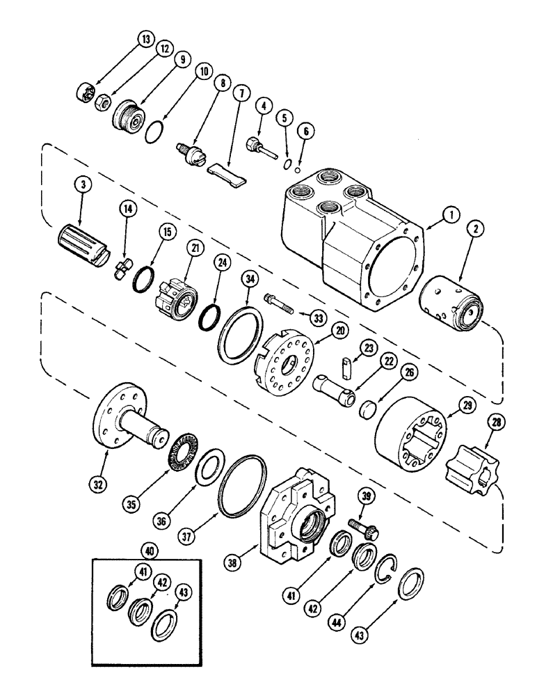 Схема запчастей Case IH 4690 - (5-136) - FRONT STEERING PUMP AND VALVE, PRIOR TO P.I.N. 8860322 (05) - STEERING