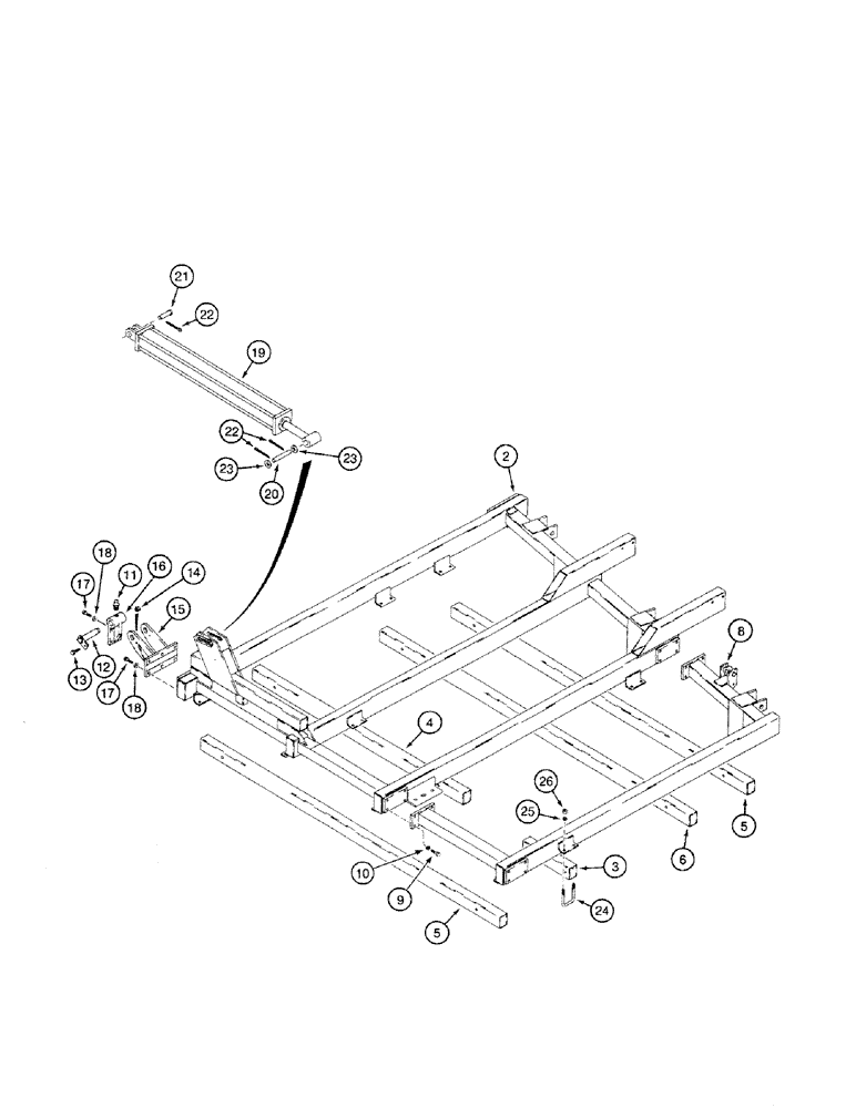 Схема запчастей Case IH 4200 - (09-09) - FLEX FOLD WING FRAMES, 34 FT 1 INCH MULCH FINISHER (09) - CHASSIS/ATTACHMENTS