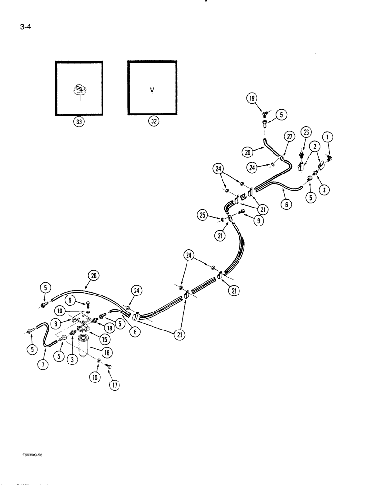 Схема запчастей Case IH STEIGER - (3-04) - FUEL LINE SYSTEM, 3406 ENGINE (03) - FUEL SYSTEM
