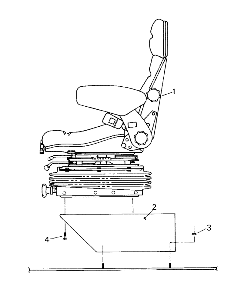 Схема запчастей Case IH ST450 - (01-16) - SEAT AND MOUNTING, GRAMMER, ASN 129-0010 AND 130-00198 (10) - CAB