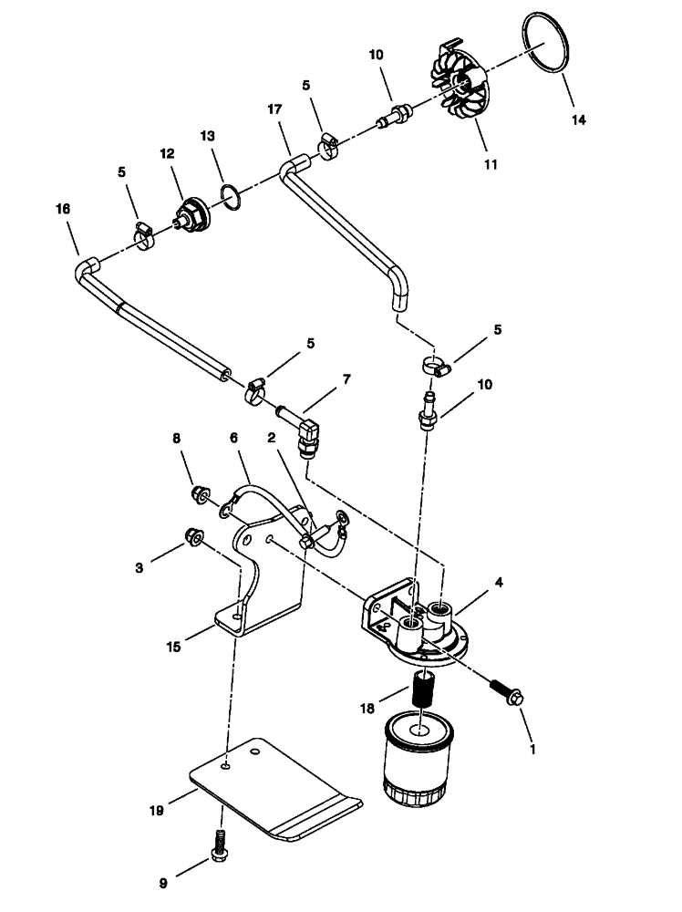 Схема запчастей Case IH SCOUT XL - (10.304.02) - OIL FILTER ADAPTER - GASOLINE ENGINE (10) - ENGINE