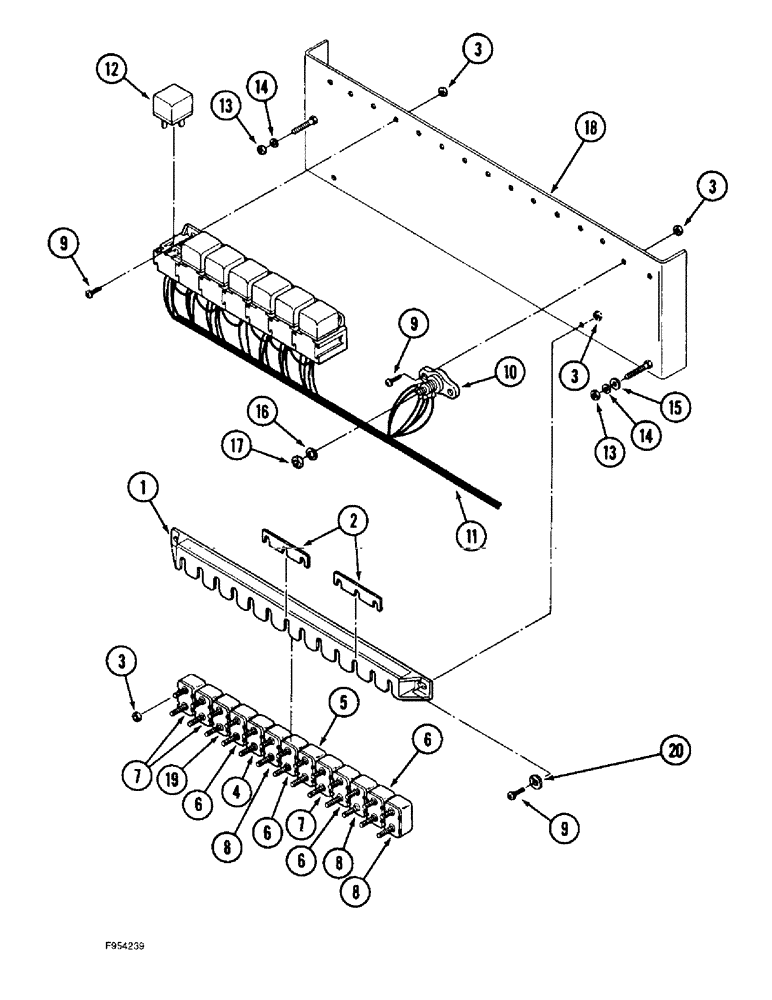 Схема запчастей Case IH 9330 - (4-010) - OVERHEAD CIRCUIT BREAKERS AND SOLENOIDS (04) - ELECTRICAL SYSTEMS
