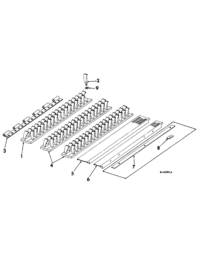 Схема запчастей Case IH 503 - (079) - SPECIAL CONCAVE GRATE AND FILLER BARS (66) - THRESHING
