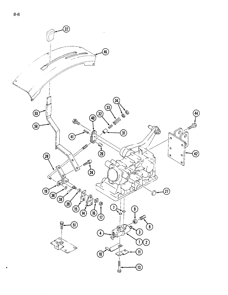 Схема запчастей Case IH 1120 - (8-06) - HYDRAULIC LIFT, AUTO RETURN (08) - HYDRAULICS