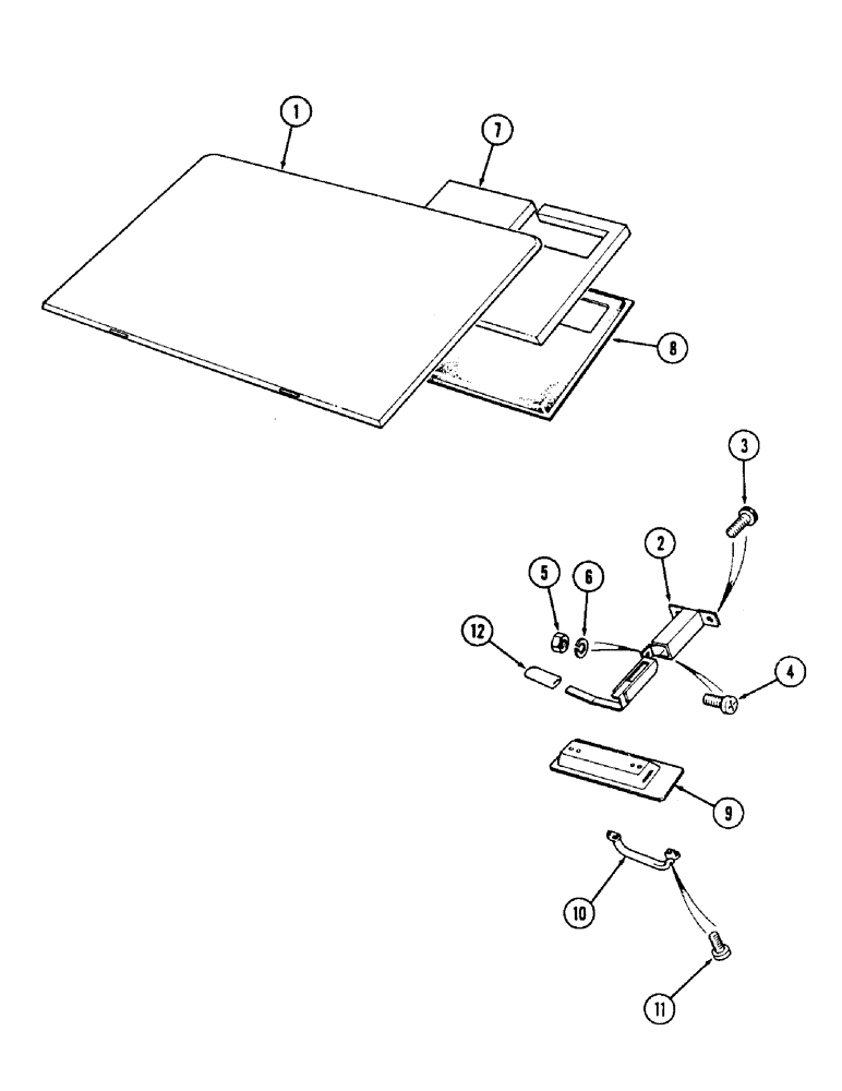 Схема запчастей Case IH 1494 - (9-450) - ROOF HATCH, TRACTORS WITH CAB (09) - CHASSIS/ATTACHMENTS