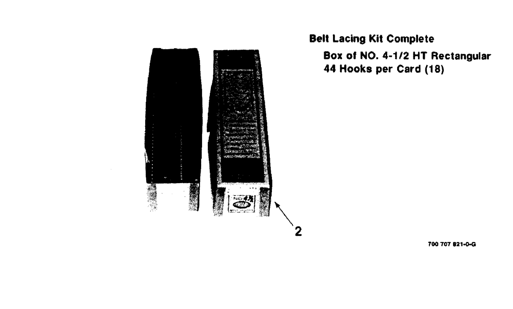 Схема запчастей Case IH 8545 - (9-30[A]) - CLIPPER LACING KIT (HOOKS AND PINS) (700707821 BELT LACING KIT COMPLETE) Decals & Attachments