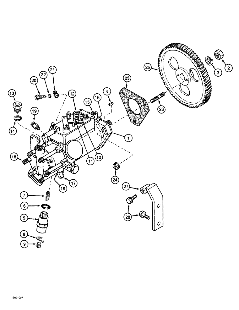 Схема запчастей Case IH 2022 - (3-10) - FUEL INJECTION PUMP AND DRIVE, 6TA-590 ENGINE (02) - FUEL SYSTEM