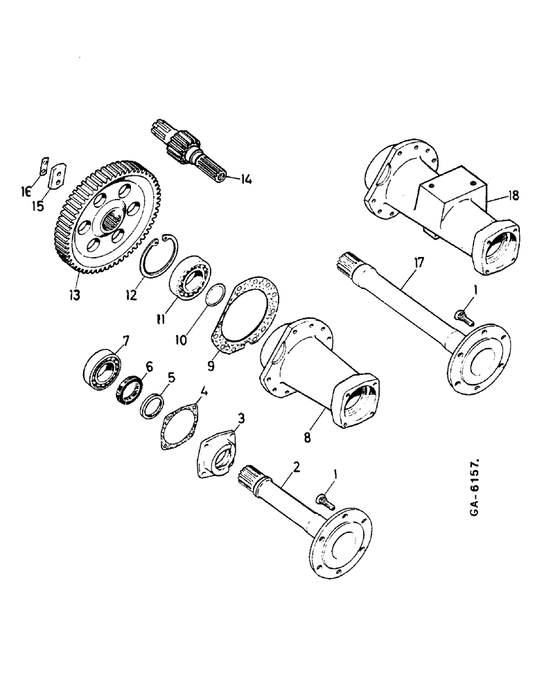 Схема запчастей Case IH 833 - (07-52) - REAR AXLE (04) - Drive Train
