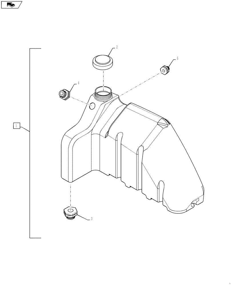 Схема запчастей Case IH 3230 - (75.120.11[02]) - LH RINSE TANK, SN YCT033001 AND AFTER (75) - SOIL PREPARATION